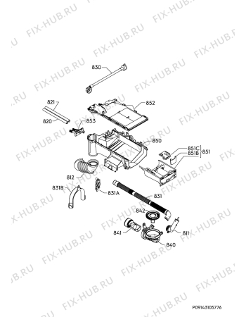 Взрыв-схема стиральной машины Electrolux EW6F5842RA - Схема узла Hydraulic System 272